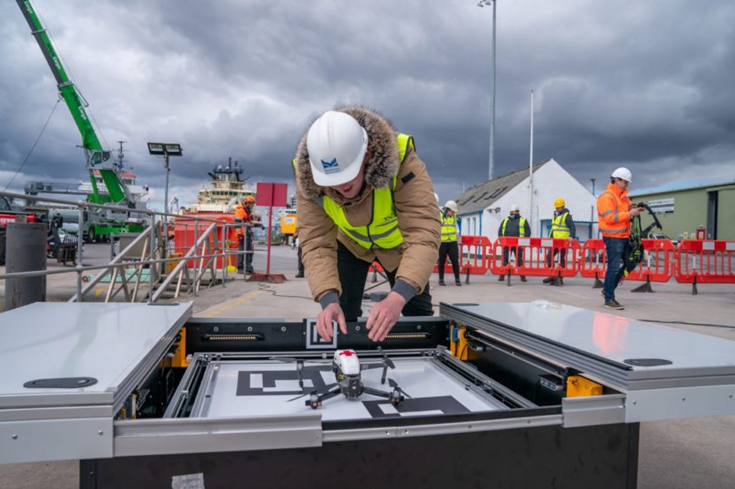 MediDrone delivery at Montrose Port