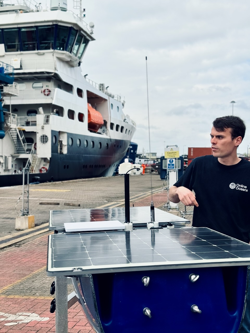 Online Oceans Scout USV Launch Event - Co-founder CEO George Morton - National Oceanography Centre Southampton April 2026